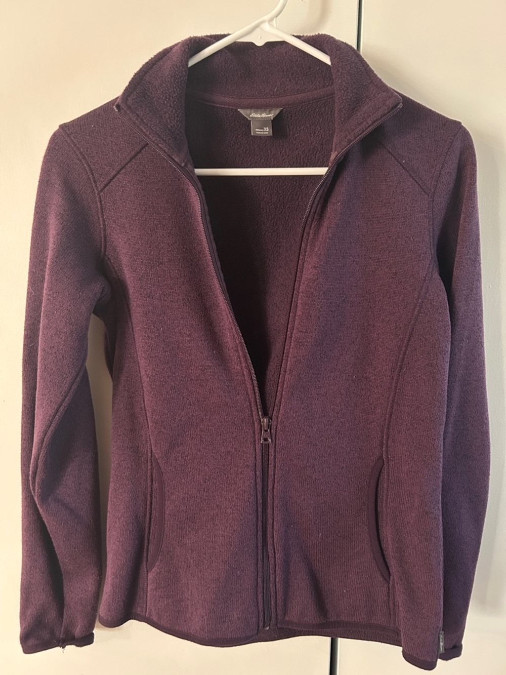 Eddie Bauer Deep Plum Full-Zip Fleece Jacket